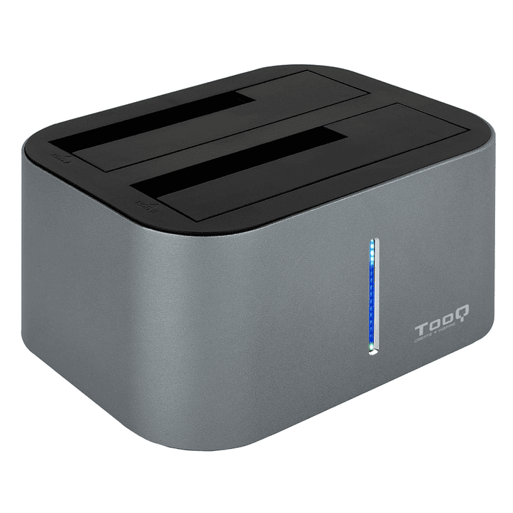 Tooq TQDS-805G Dock Station Doble Bahía HDD Gris 1