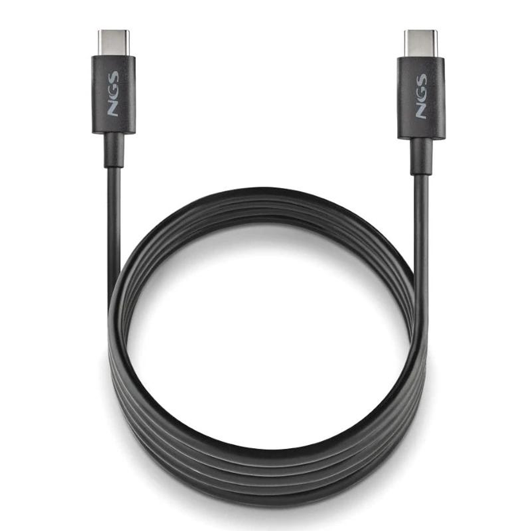 NGS CABLE CARGA RAPIDA USB-C A USB-C 1M NEGRO 1
