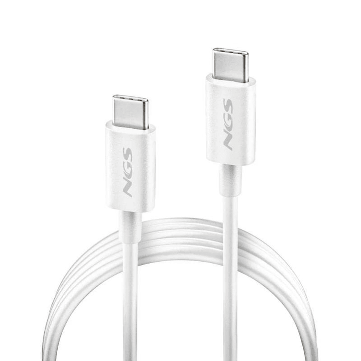 NGS CABLE CARGA RAPIDA USB-C A USB-C 1M BLANCO 2