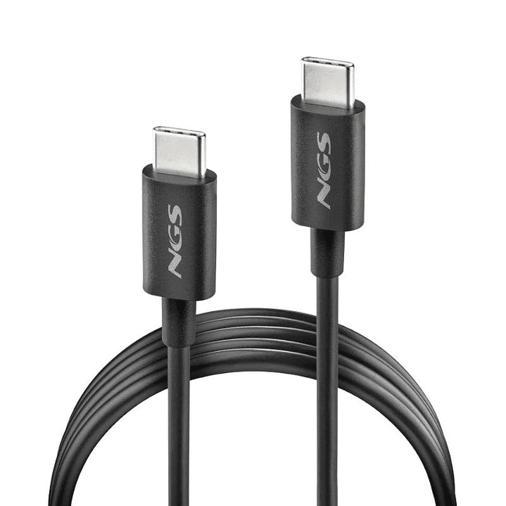 NGS CABLE CARGA RAPIDA USB-C A USB-C 1M NEGRO 2