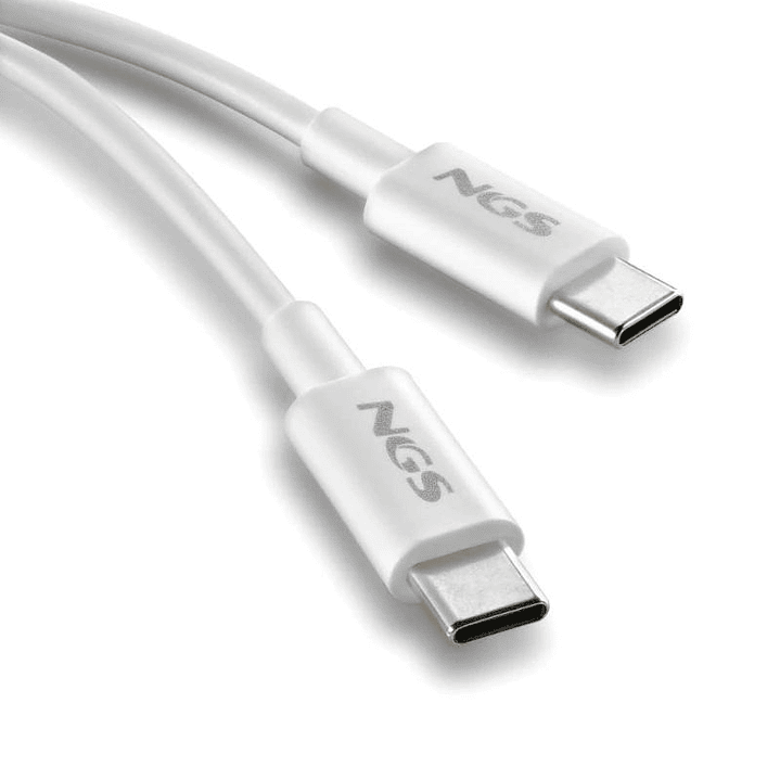 NGS CABLE CARGA RAPIDA USB-C A USB-C 1M BLANCO 3