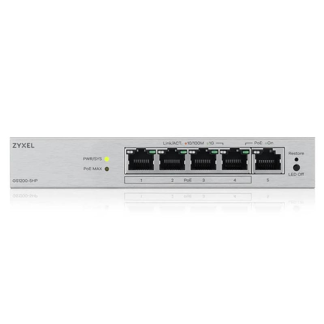ZyXEL GS1200-5HPv3 Switch 5xGb (4xPoE+) 68W 3