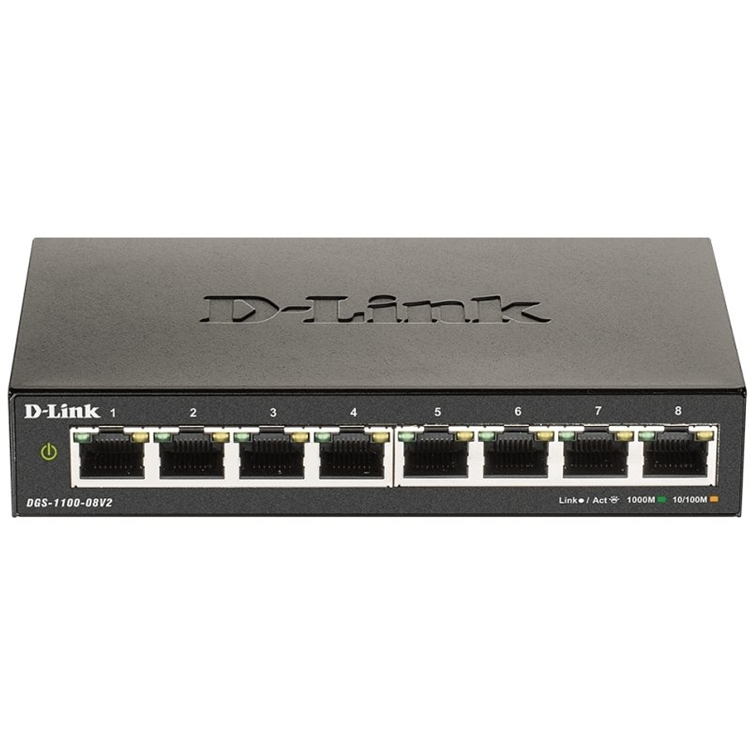D-Link DGS-1100-08V2/E Smart Switch 8xGbE L2 1