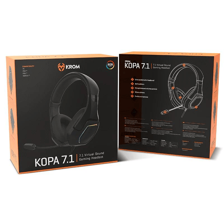 KROM KOPA AURICULARES GAMING 7.1 VIRTUAL NEGRO 4