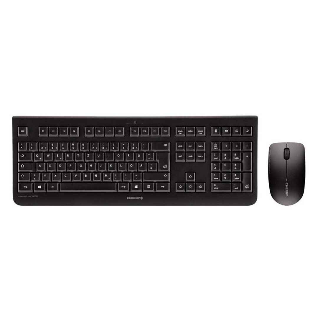 Cherry Teclado+Ratón Inalámbrico Inglés DW3000 Neg 1