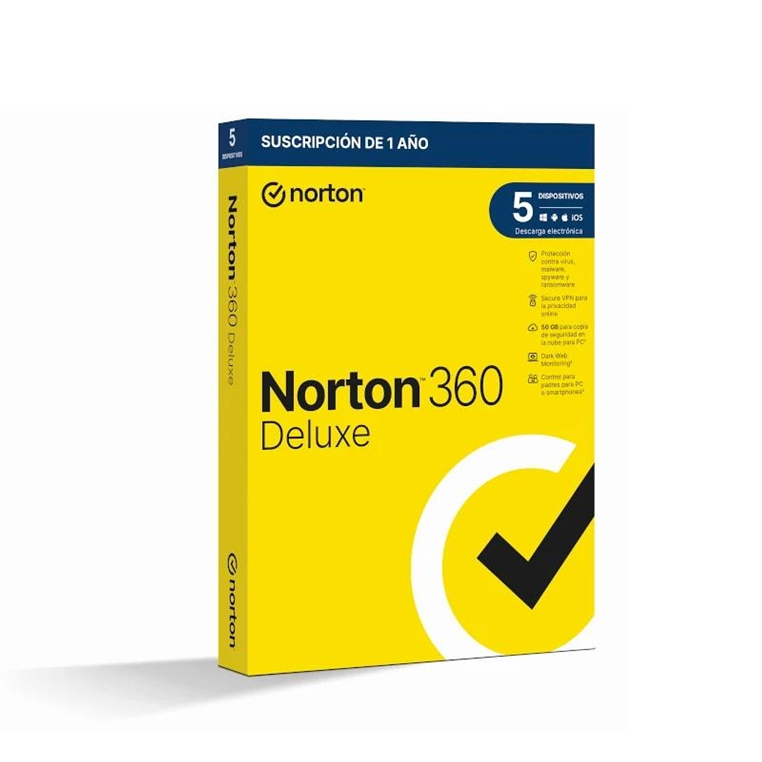 NORTON 360 Deluxe 50GB ES 1us 5 dispositivos 1A 1