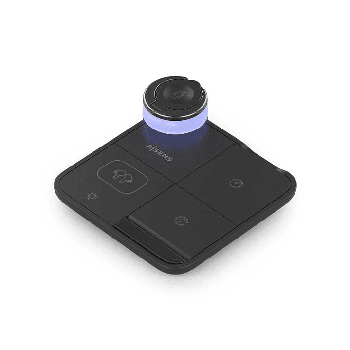 Aisens Cargador Inalámbrico USBC 15W 4 en 1 Negro 1