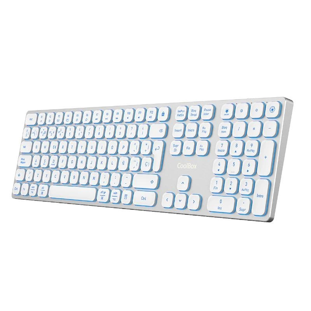 Coolbox Teclado Inal.Retroil. MOONLIGHT B431 Blanc 1