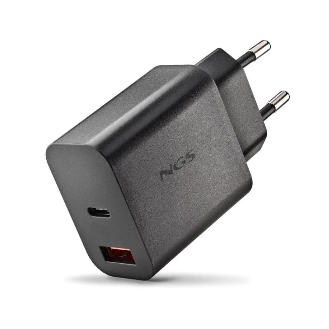 NGS CARGADOR GAN ULTRARAPIDO 20W USB-C+ USB-A 1