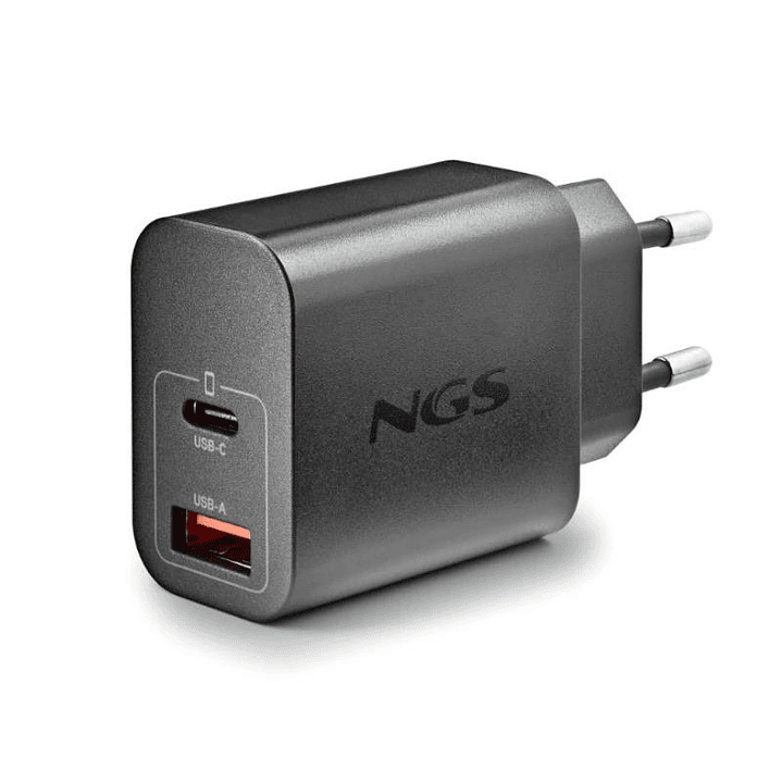 NGS CARGADOR GAN ULTRARAPIDO 20W USB-C+ USB-A 2