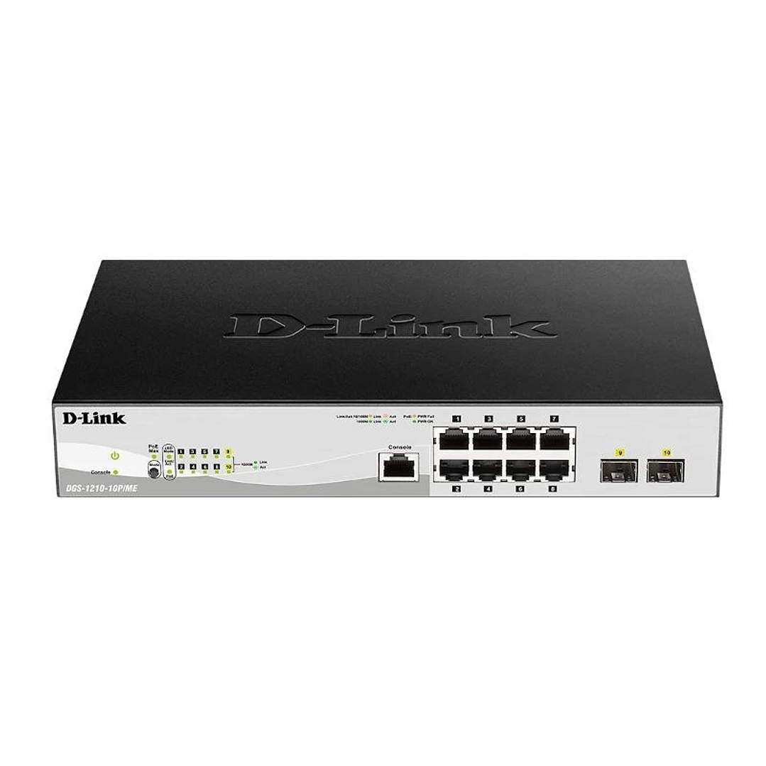 D-Link DGS-1210-10P/ME/E 10xGb PoE+ Switch 2xC 1
