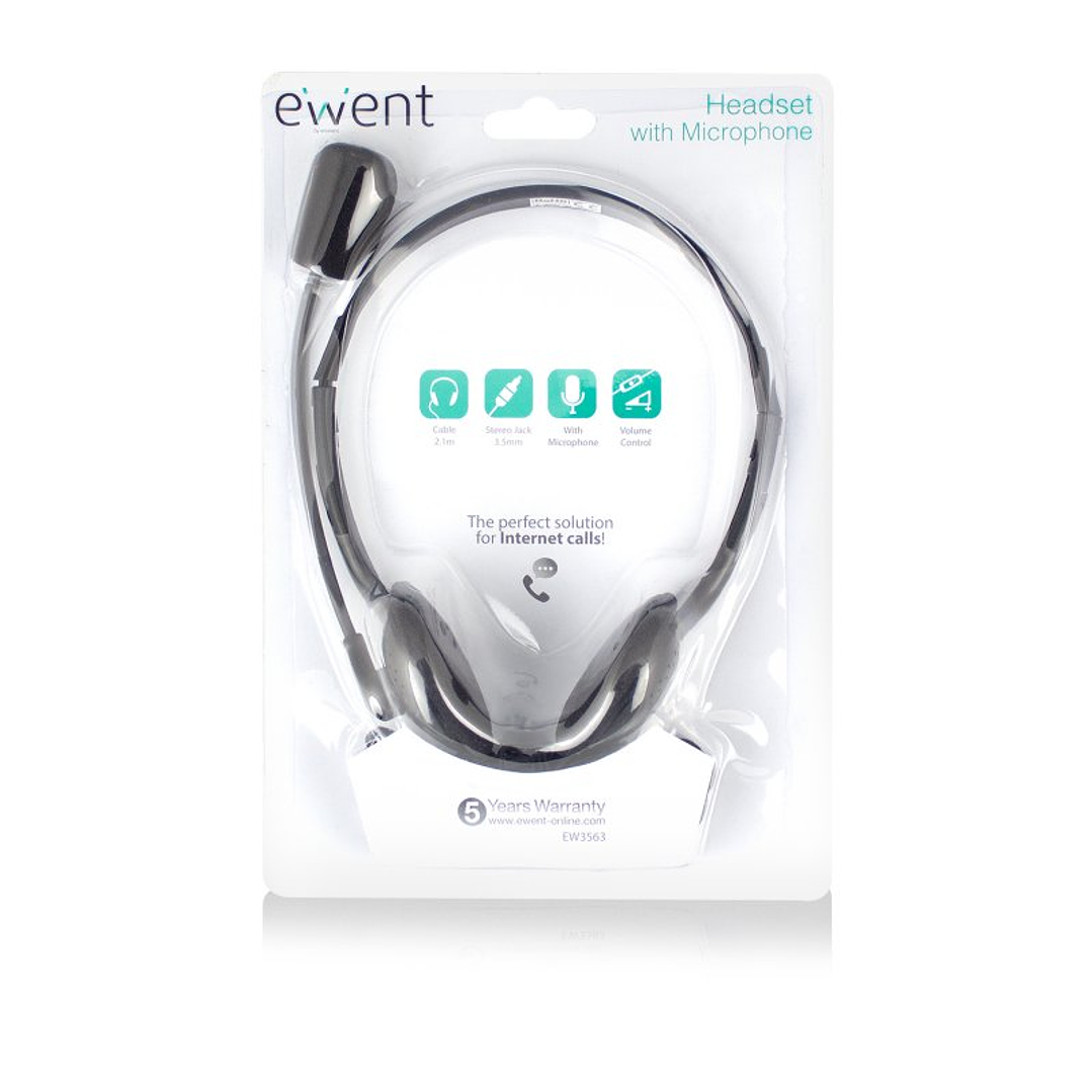 EWENT EW3563 Auriculares+ Micrófono Stéreo 4