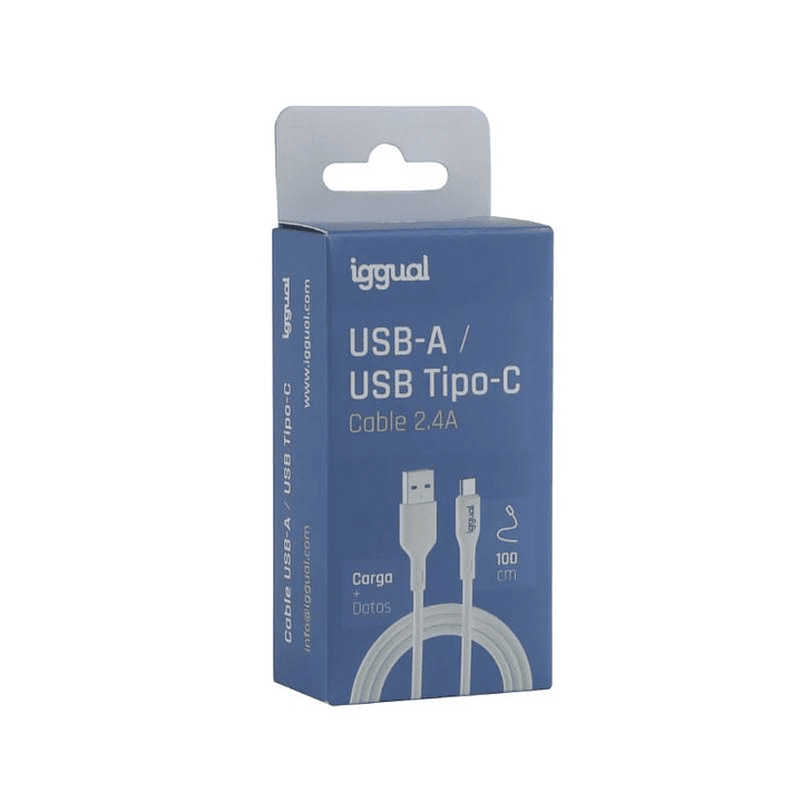 iggual cable USB-A/USB-C 100 cm blanco 3