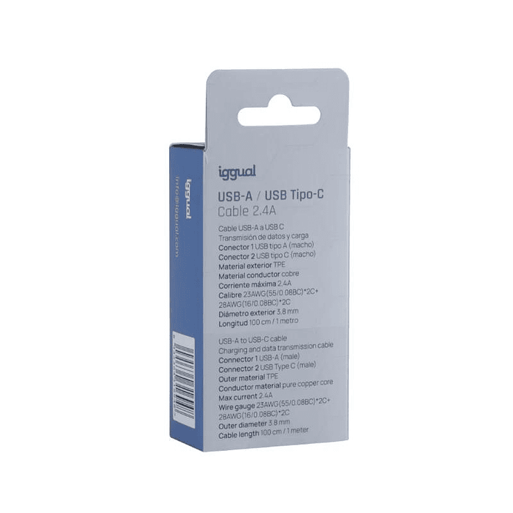 iggual cable USB-A/USB-C 100 cm blanco 4