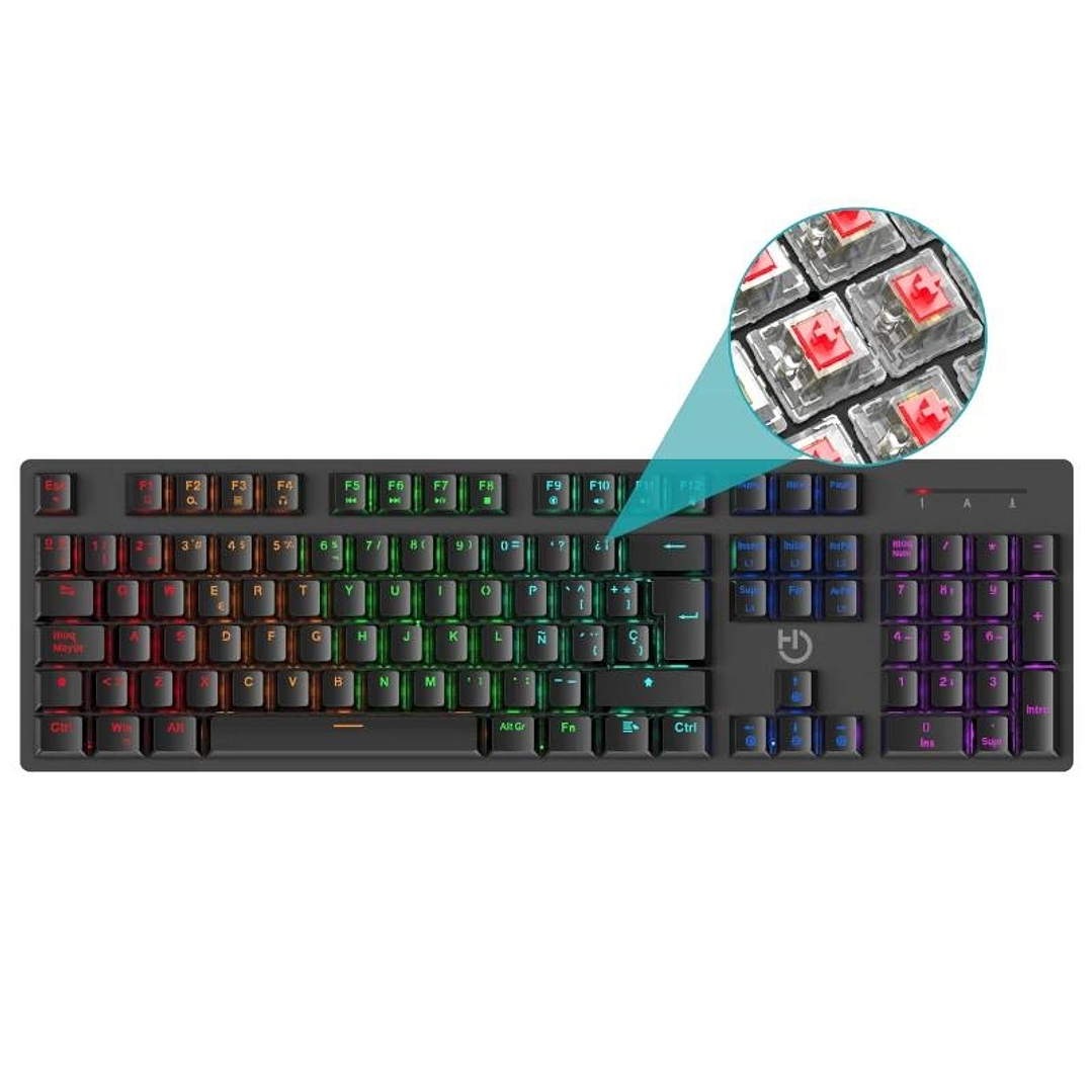 HIDITEC Teclado Gaming GK400 mecanico 1