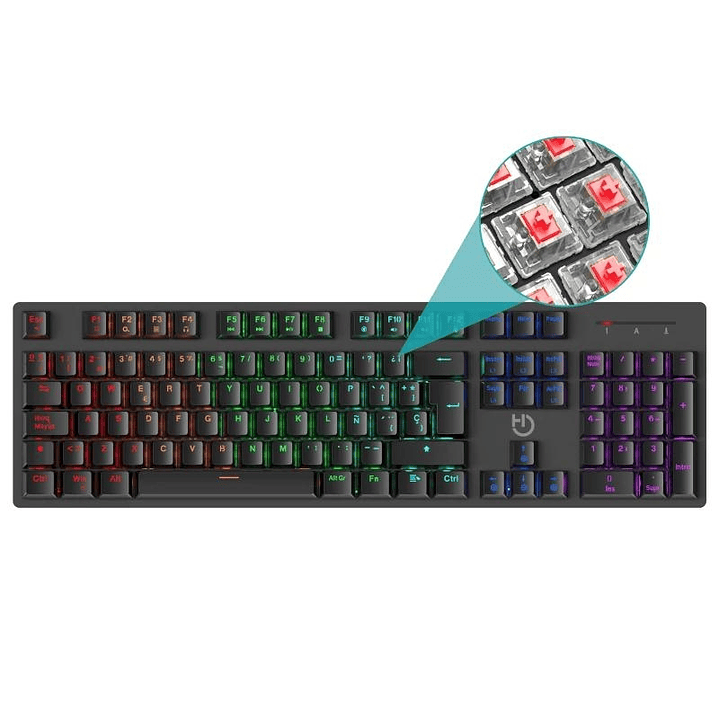 HIDITEC Teclado Gaming GK400 mecanico 1