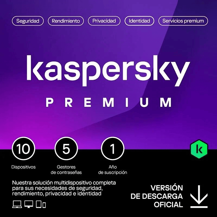 Kaspersky Premium 10L/1A ESD 1