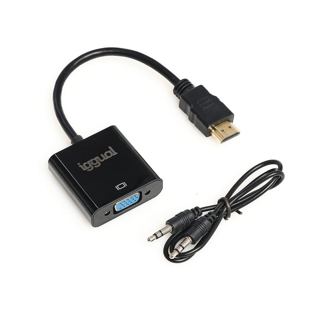 iggual Adaptador HDMI a VGA + audio (3.5 mm) 1