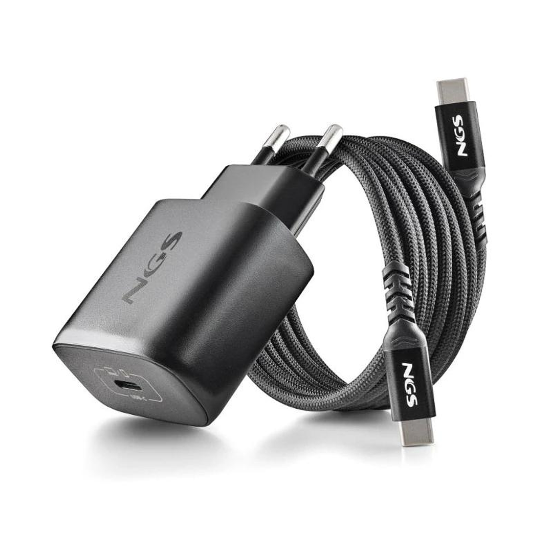 NGS CARGADOR GAN ULTRARAP 45W USB-C CON CABL 3
