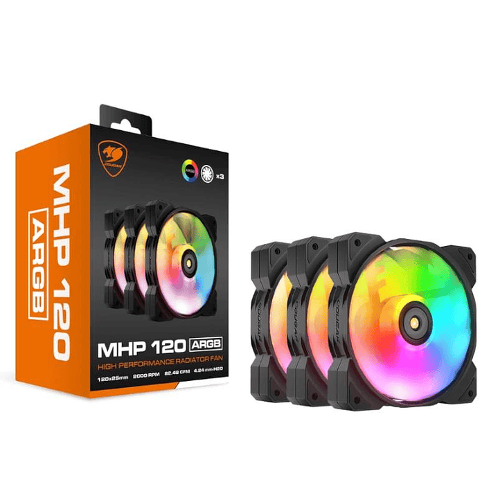 Cougar Ventilador Mhp 120 Argb Pack 3 4