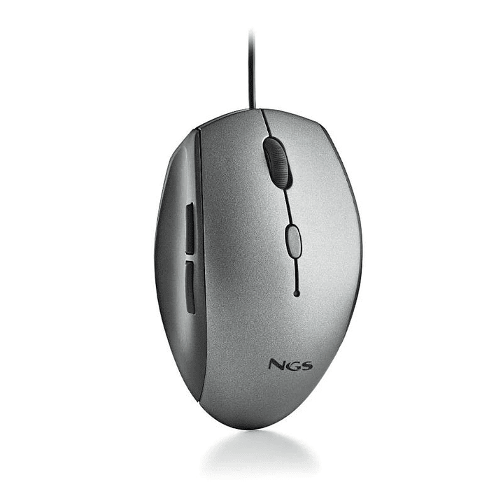 NGS WIRED ERGO SILENT MOUSE + USB TYPE C ADAP GRAY 1