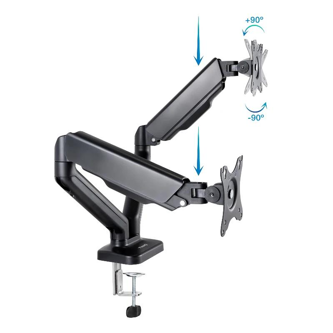 Tooq DB5132TNR-B Soporte mesa 2 brazos 17