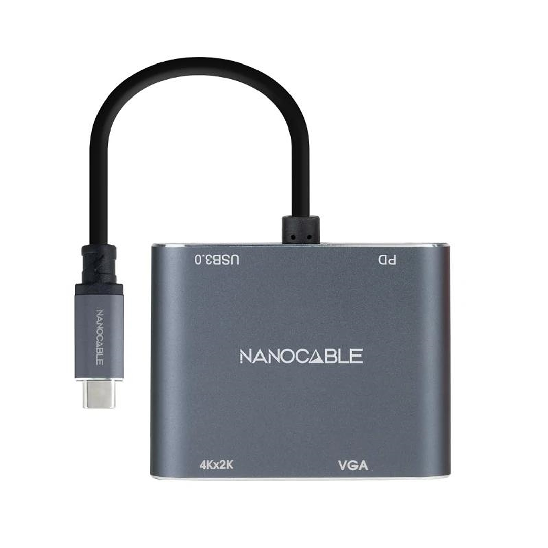 Nanocable Converosr USB-C a HDMI/VGA/USB3.0/PD 1