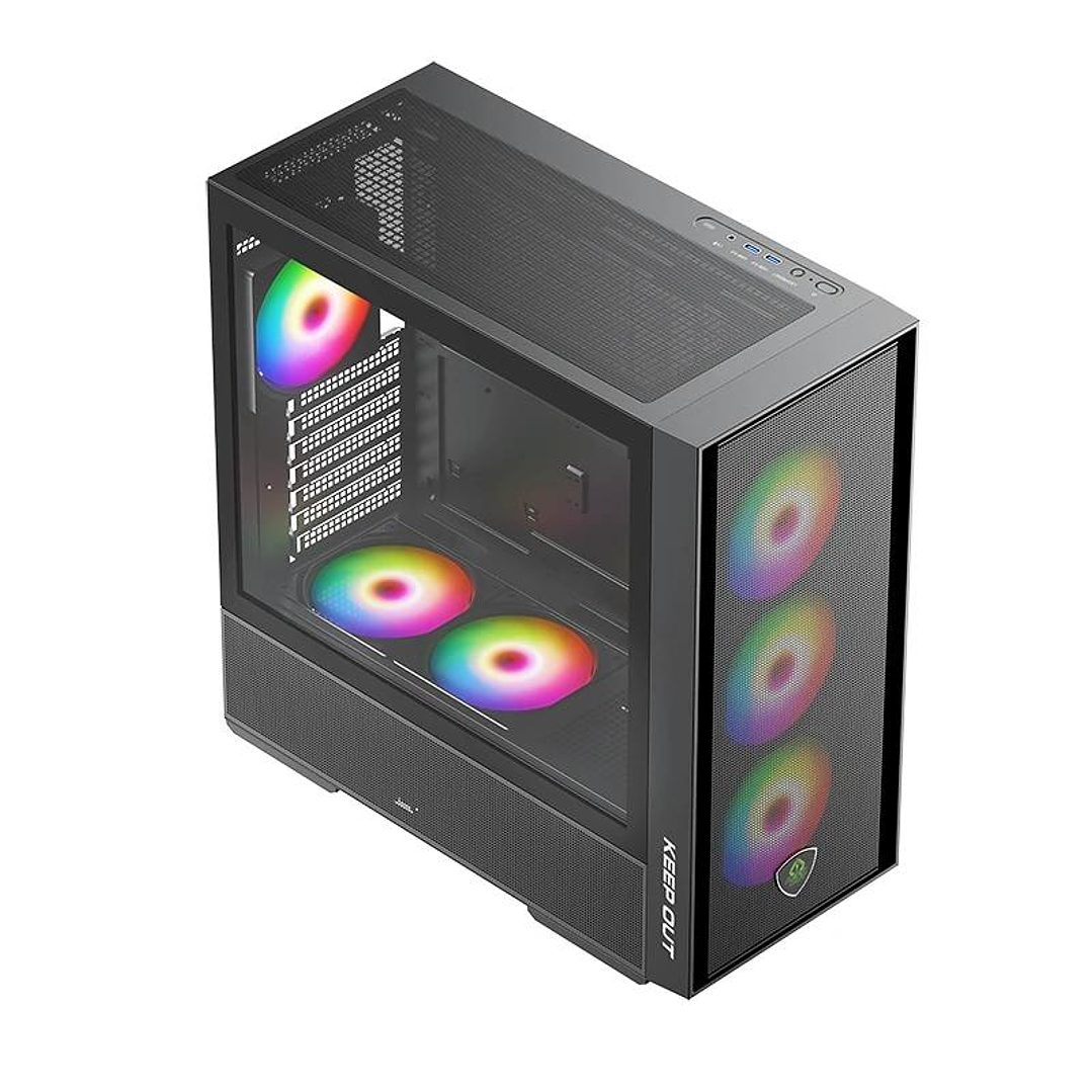 Keep Out Caja M-Atx KO XC-805 MESH ARGB USB3 Black 2