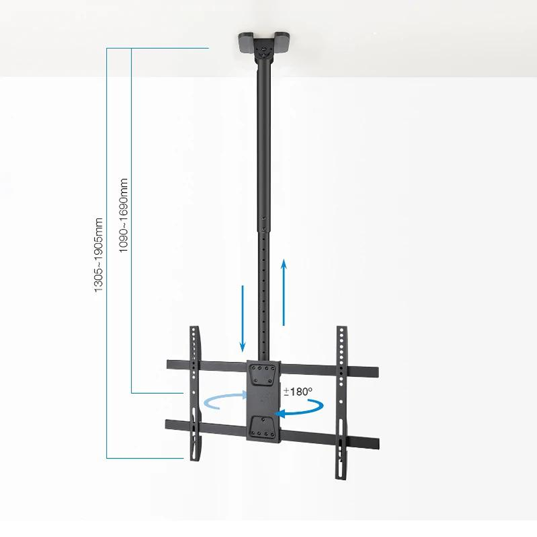 Tooq LPCE1186TSLI-XL-B Soporte techo TV 43