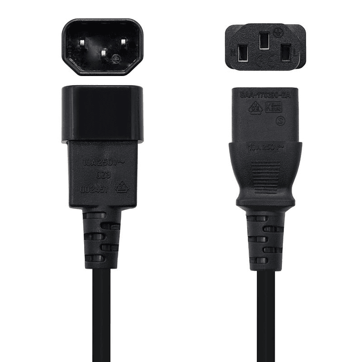 Nanocable Cable Alimentacion CPU, C13/H-C14/M, 3.M 2