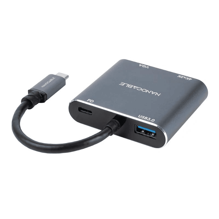Nanocable Converosr USB-C a HDMI/VGA/USB3.0/PD 4