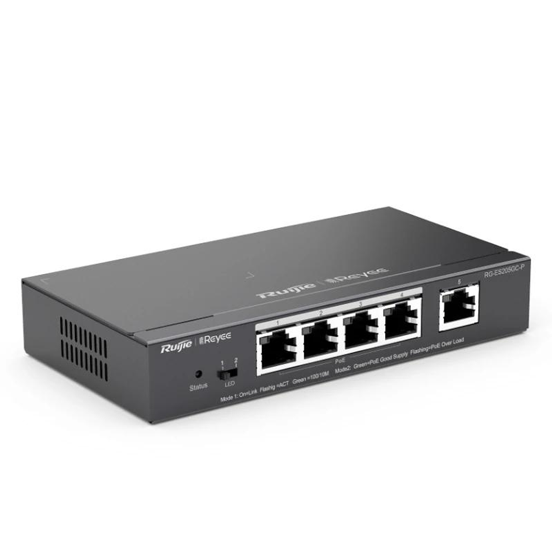 Reyee Switch 5xGb RJ45 (4 PoE/POE+) 54W Steel 2