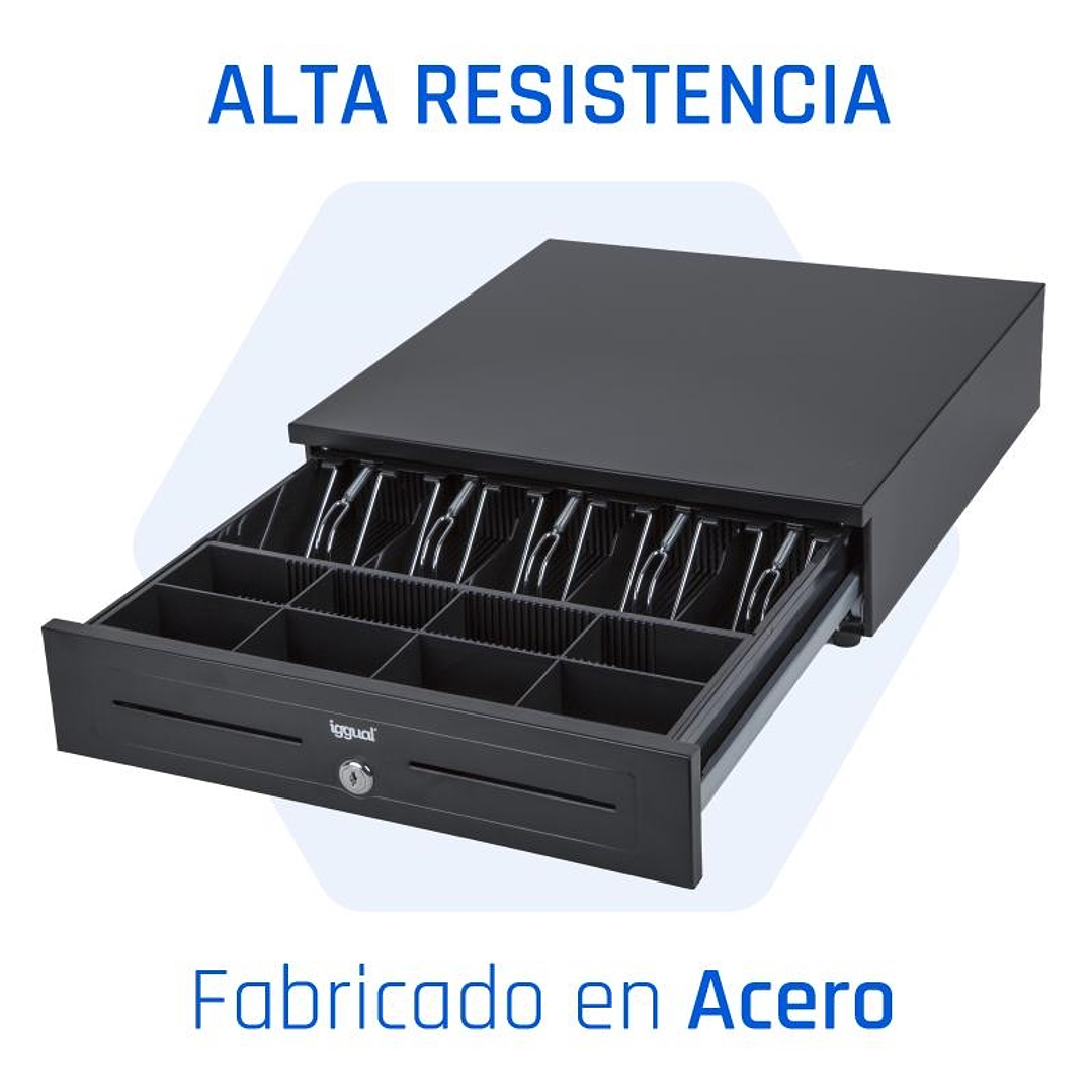 iggual Cajón portamonedas IRON-HD 41cm 5+8 negro 1