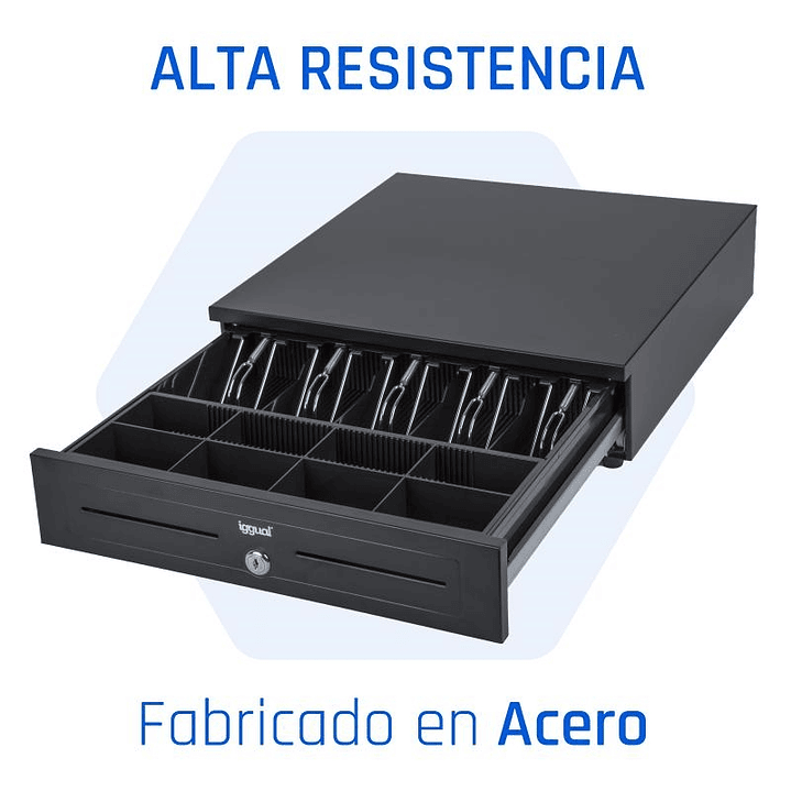 iggual Cajón portamonedas IRON-HD 41cm 5+8 negro 1