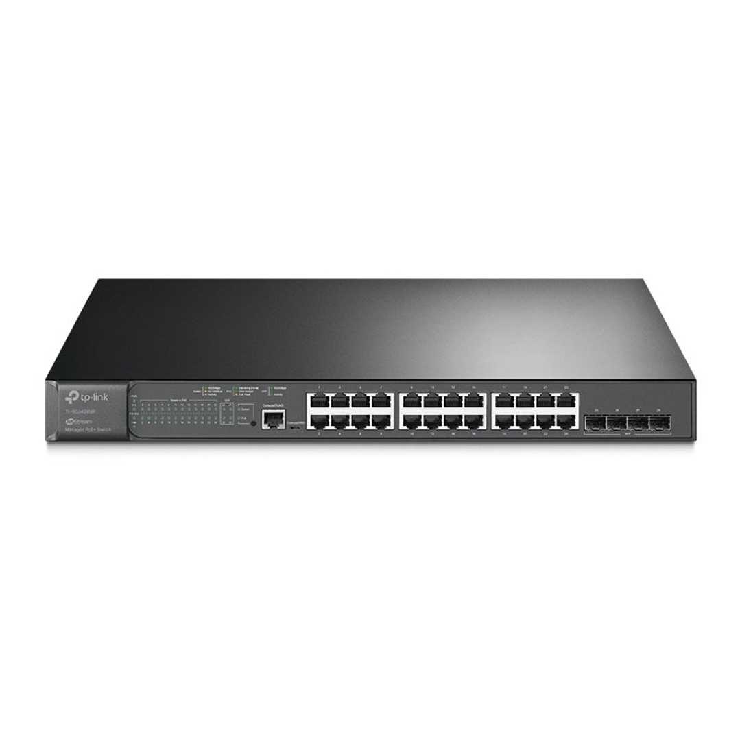TP-Link SG3428MP Switch 24xGB PoE L2 4xSFP Rack 1