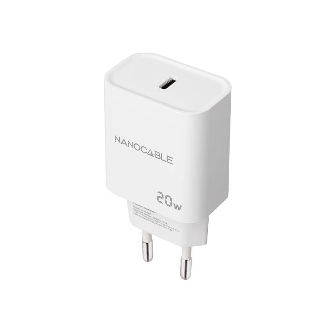 Nanocable Cargador pared USB-C PD 20W Blanco 2