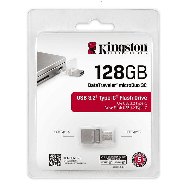 Kingston DataTraveler MicroDuo 3C 128GB USB3.2 4