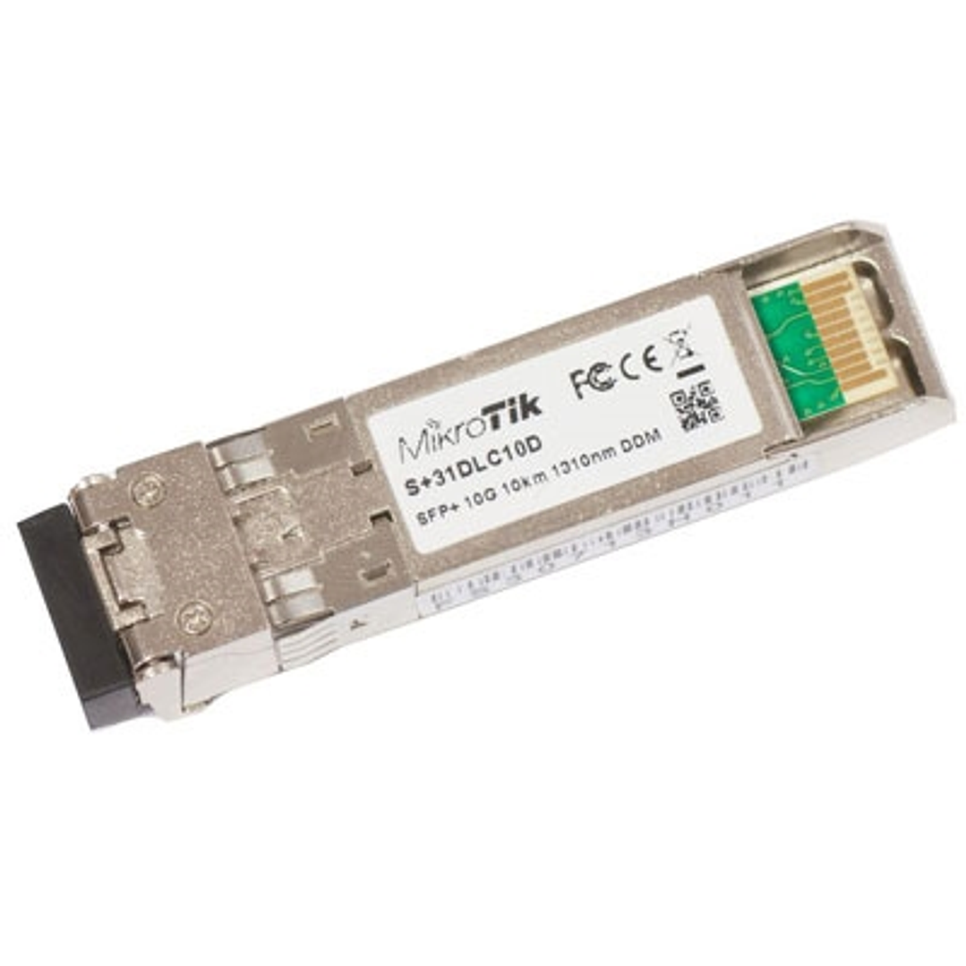 Mikrotik S+31DLC10D Módulo Fibra SFP+ MonoMod 10Km 1