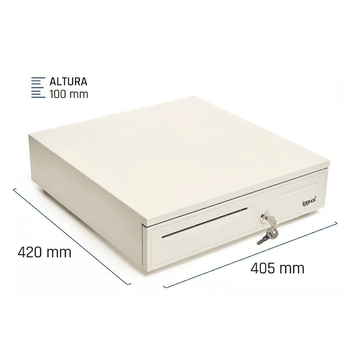 iggual Cajón Portamonedas IRON-50W 42cm 5+8 blanco 2