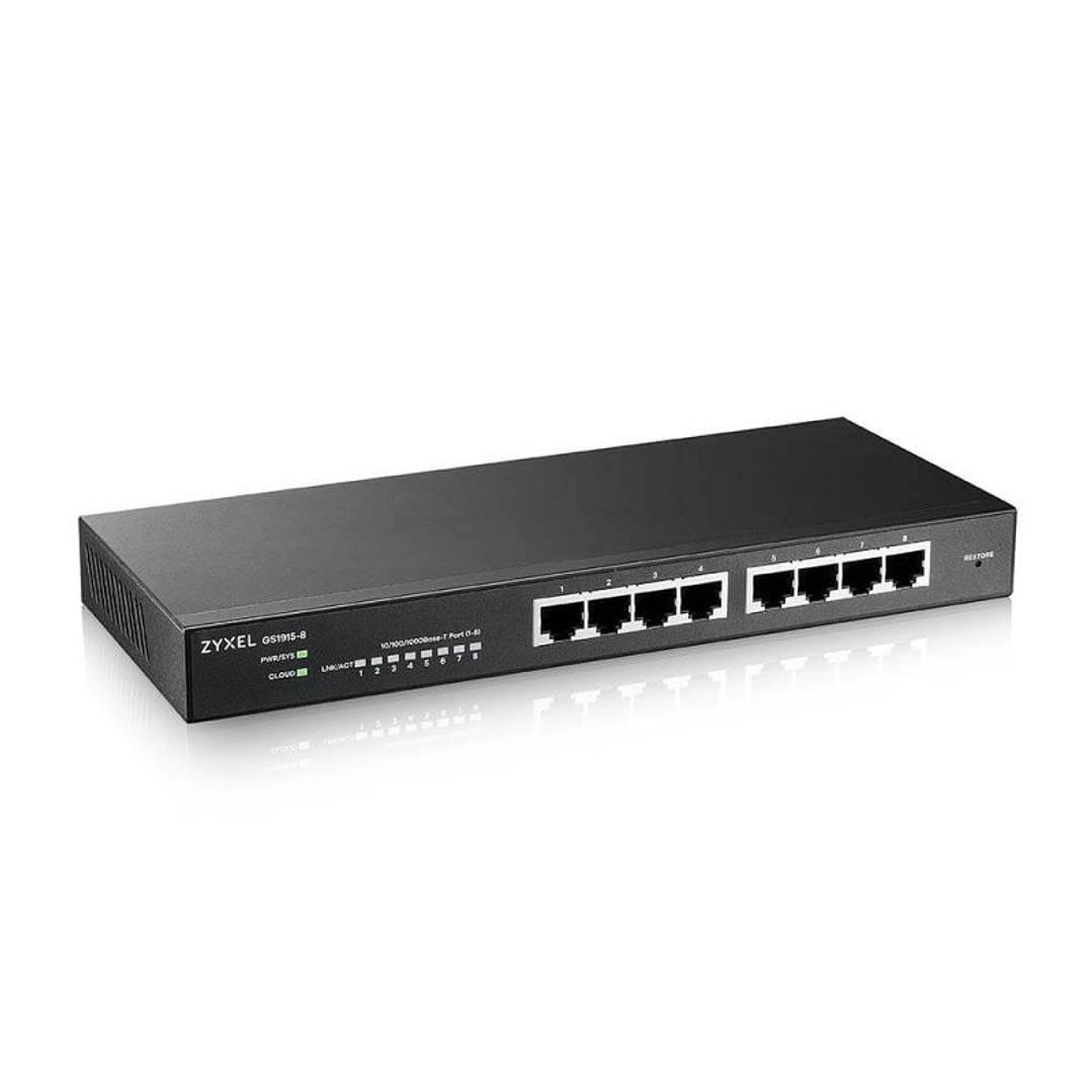 ZyXEL GS1915-8 Smart Switch 8xGbE Nebula Fanless 3