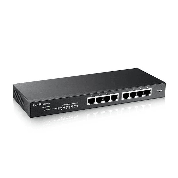 ZyXEL GS1915-8 Smart Switch 8xGbE Nebula Fanless 3
