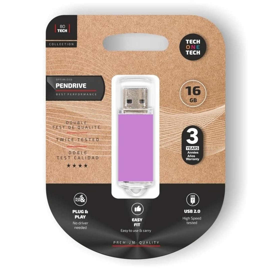 TECH ONE TECH Basic Pendrive 16Gb USB 2.0 Purple 1