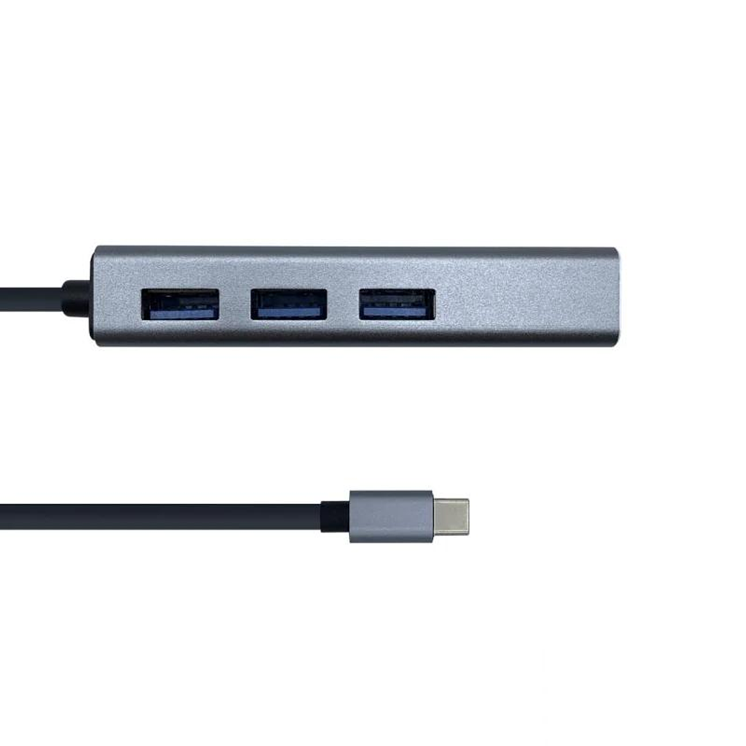 Aisens Conversor USB 3.1 Ethernet + 3 USB3.0 gris 3
