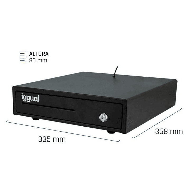 iggual Cajón Portamonedas IRON-15 37cm 4+8 negro 2