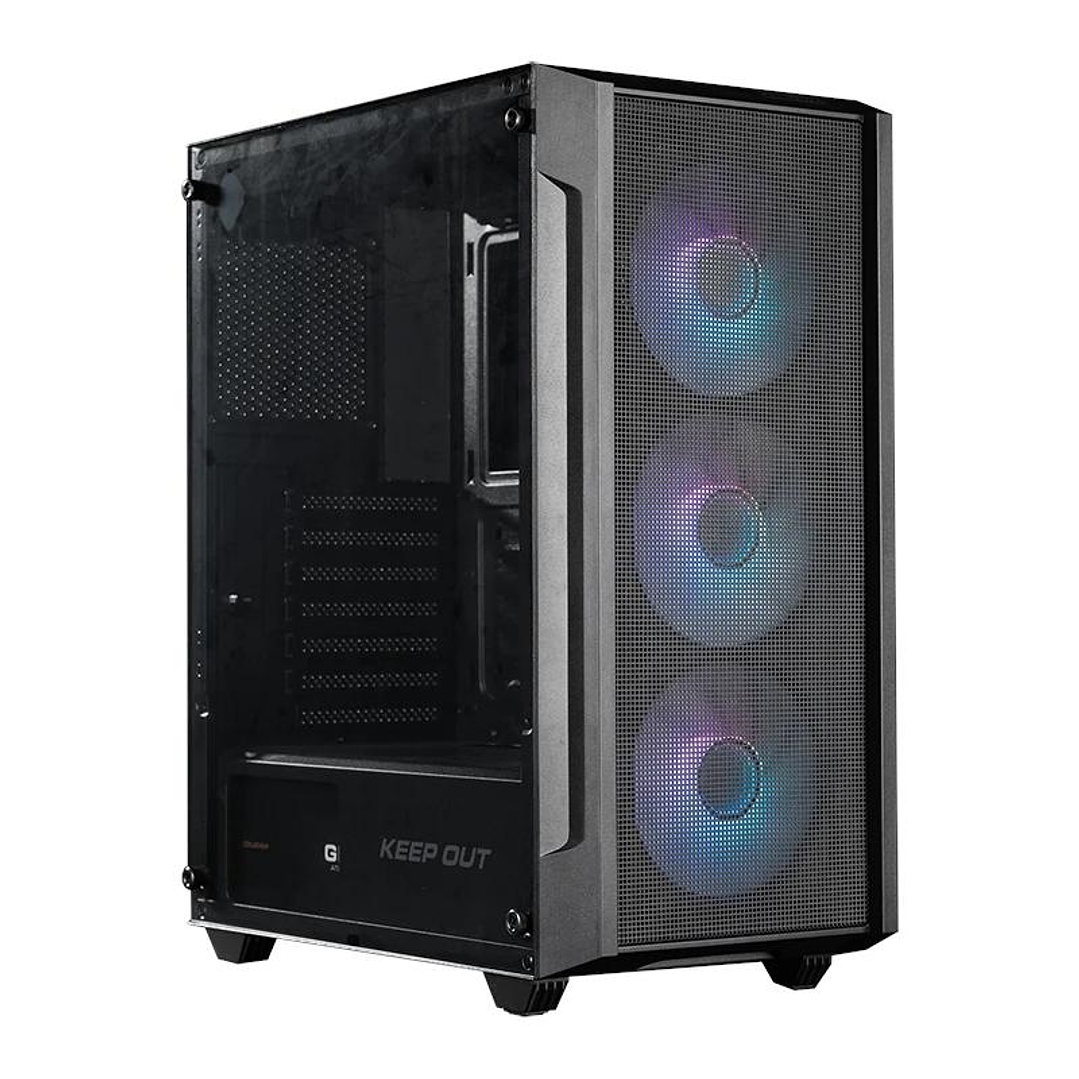Keep Out Caja M-Atx KO XC-200 RGB USB3 Black Glass 1