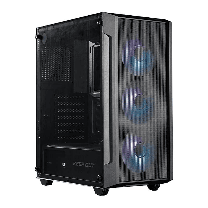 Keep Out Caja M-Atx KO XC-200 RGB USB3 Black Glass 1