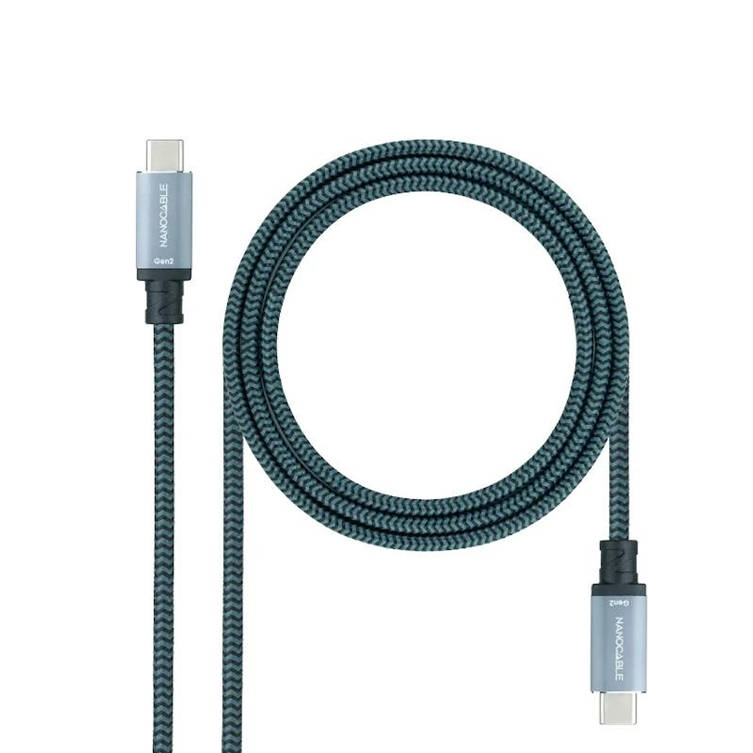 Nanocable Cable USB 3.1GEN2 5A USB-C/M-USB-C/M 2 M 1