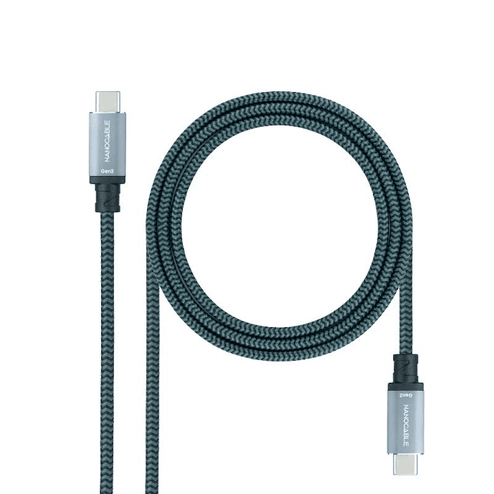 Nanocable Cable USB 3.1GEN2 5A USB-C/M-USB-C/M 2 M 1