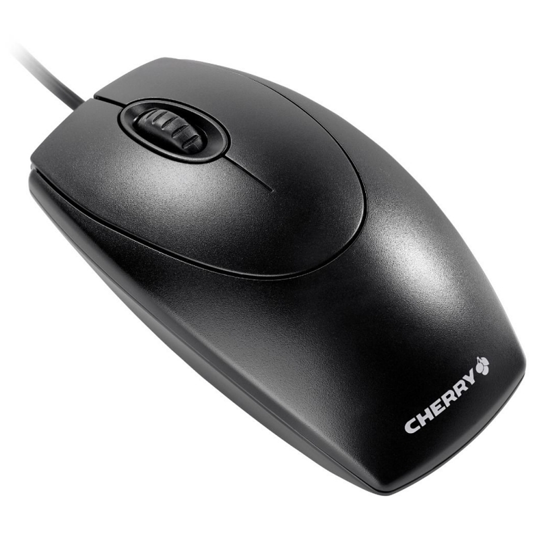 Cherry Ratón óptico Negro PS/2-USB 2