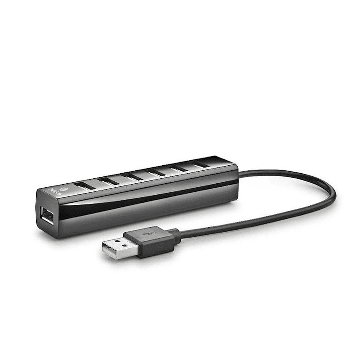 NGS Hub 7 puertos 2.0 con adap.corriente 2